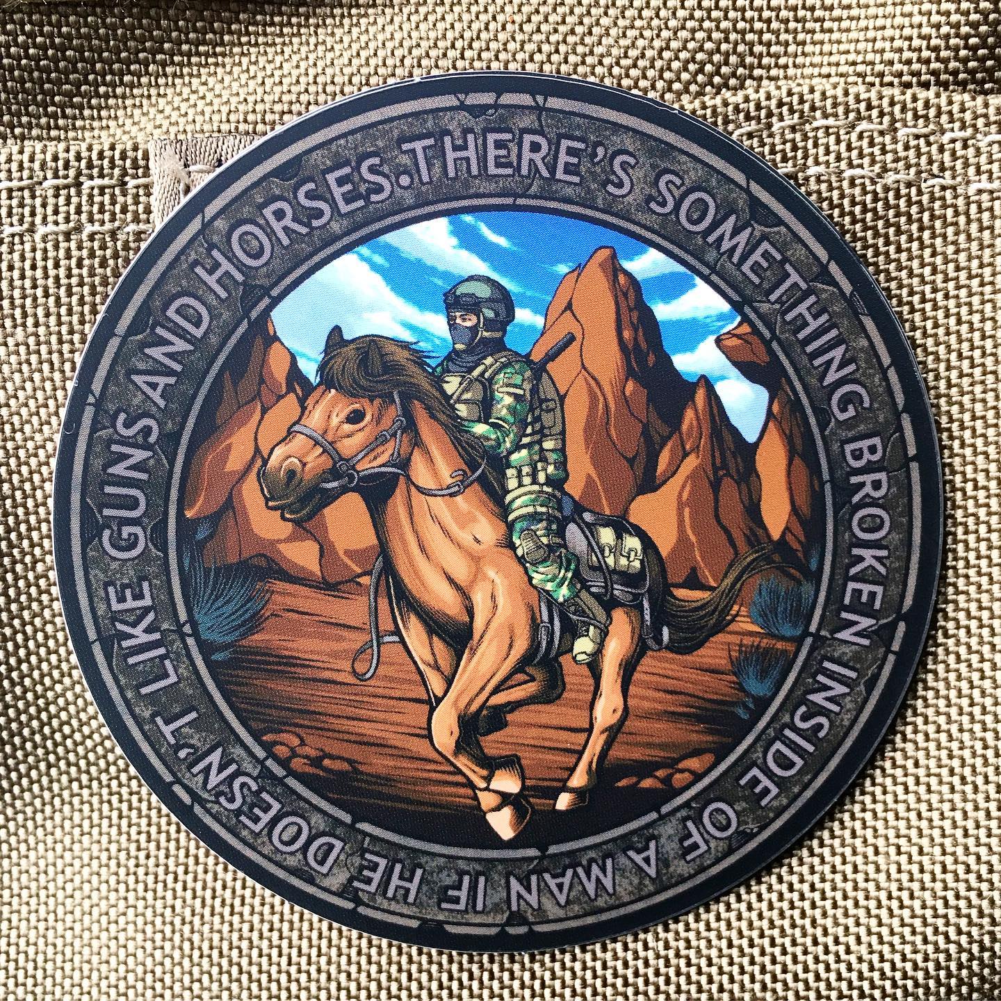 Sticker Guns and Horses 3"