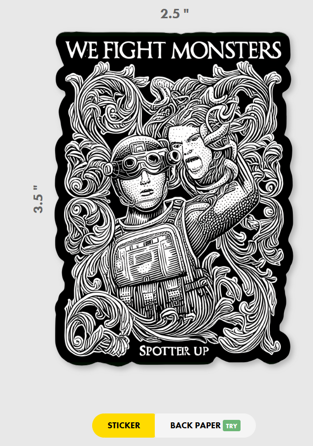 Sticker We Fight Monsters Perseus V3