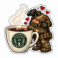 Sticker A LiL Operator Coffee 3" x 3"