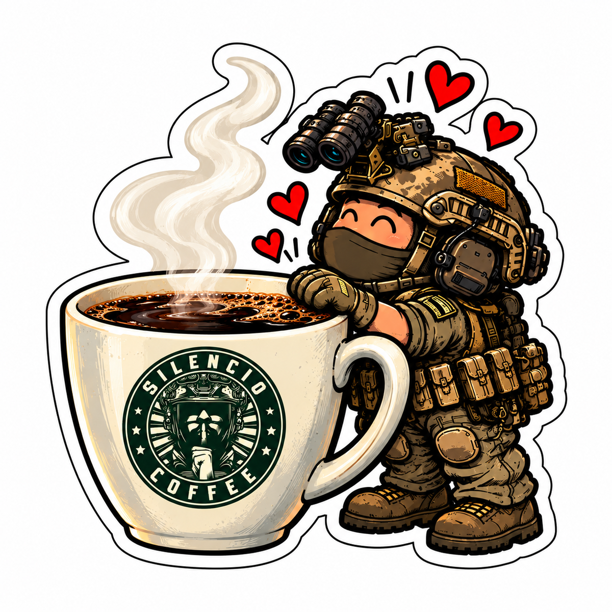 Sticker A LiL Operator Coffee 3" x 3"
