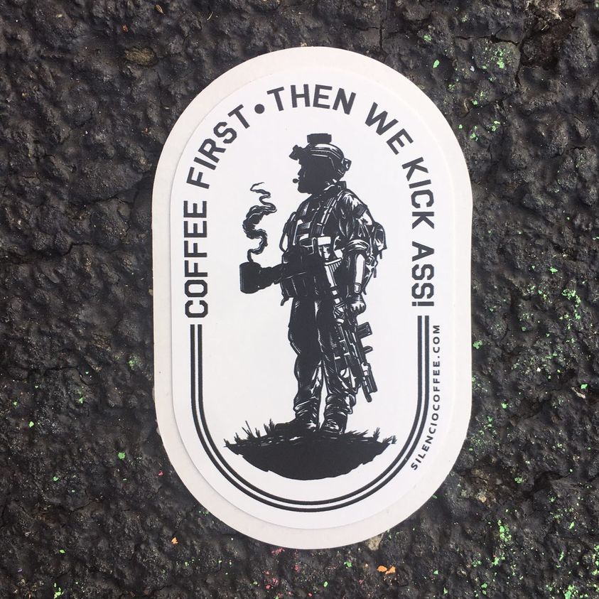 Sticker Coffee First 3.5"