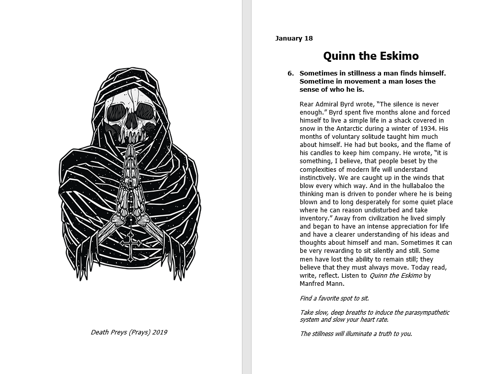 Literature: Book We Make Ghosts, Warrior's 365 Day Devotional Paperback Signed Copy with Stickers