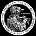 Sticker We Fight Monsters 3" w x 3" h BLACK