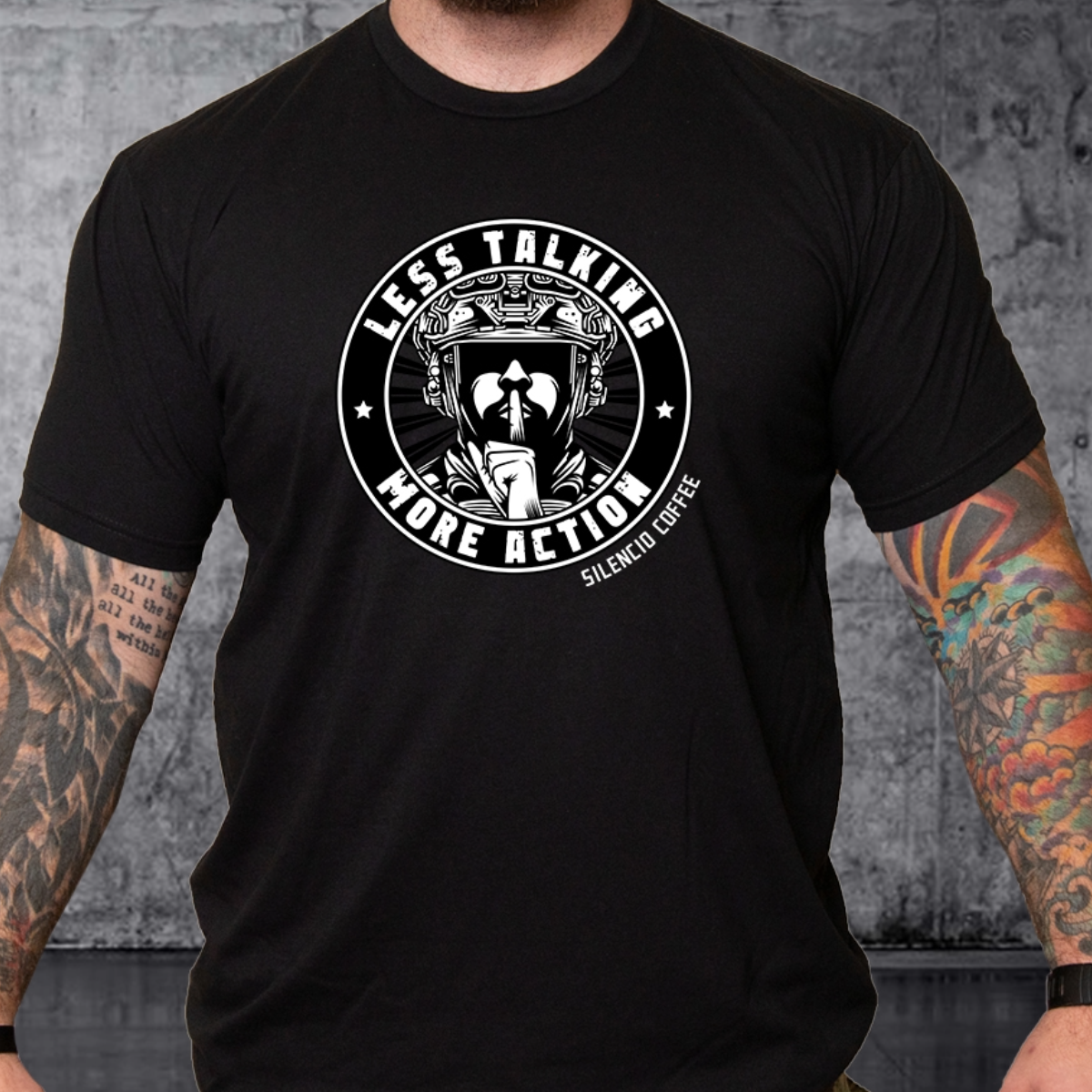 T-shirt LESS TALKING MORE ACTION V2