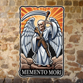 Sticker Memento Mori Winged 3.5 x 2.5