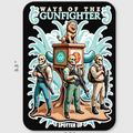 Sticker Ways of the Gunfighter 2.5" w x 4.5" h BLACK