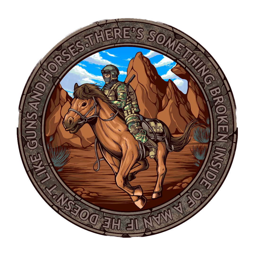 Sticker Guns and Horses 3"