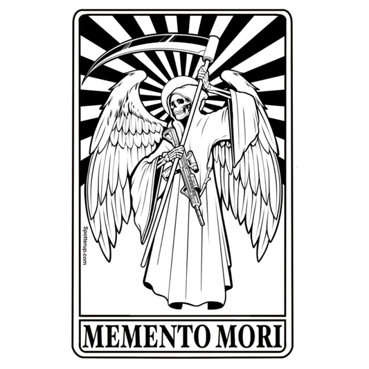 Sticker Memento Mori Winged 2"x3"