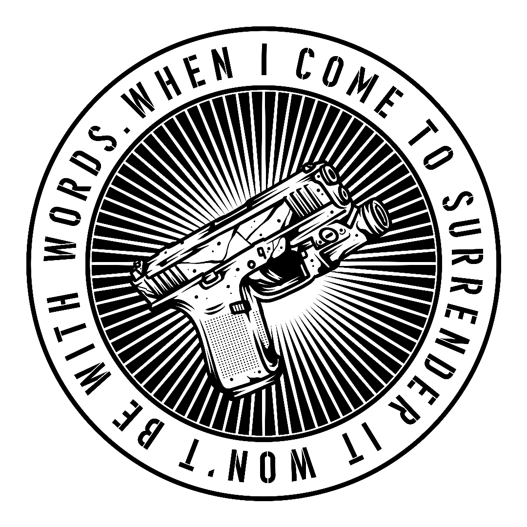 Sticker Never Surrender 3"x3"