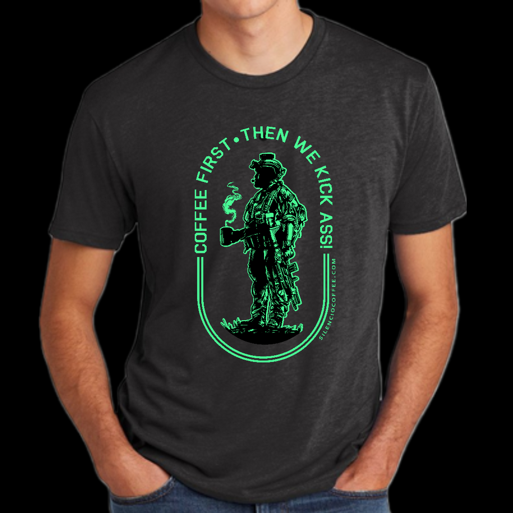 T-shirt Coffee First Then We Kick Ass