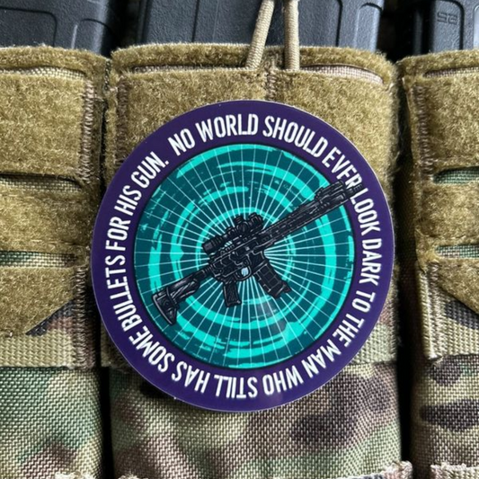 Sticker Never Dark Rifle 3"x3"
