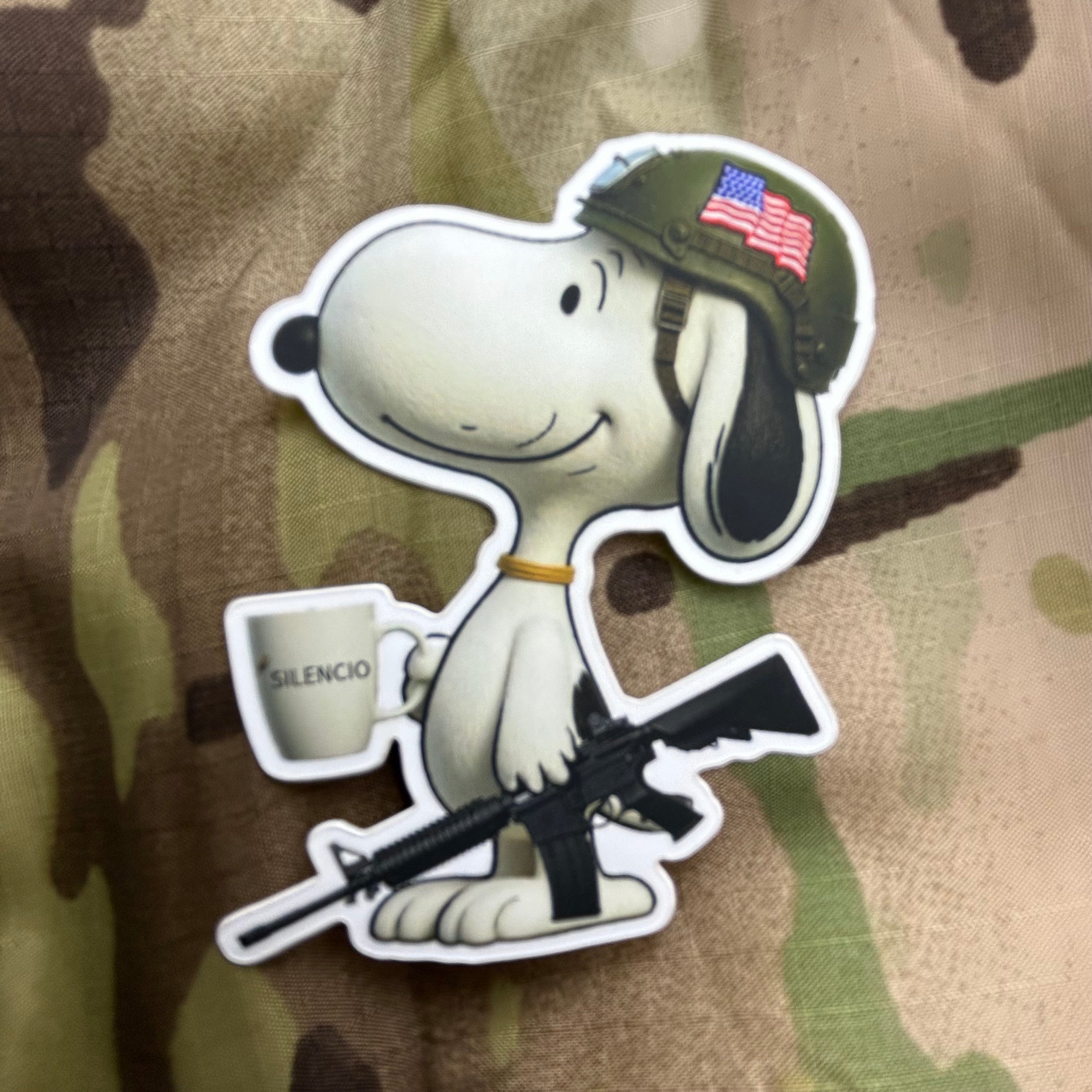 Sticker Doggy with Rifle