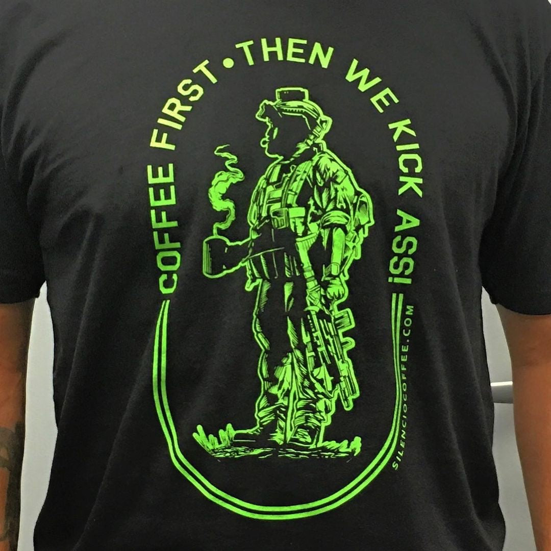 T-shirt Coffee First Then We Kick Ass