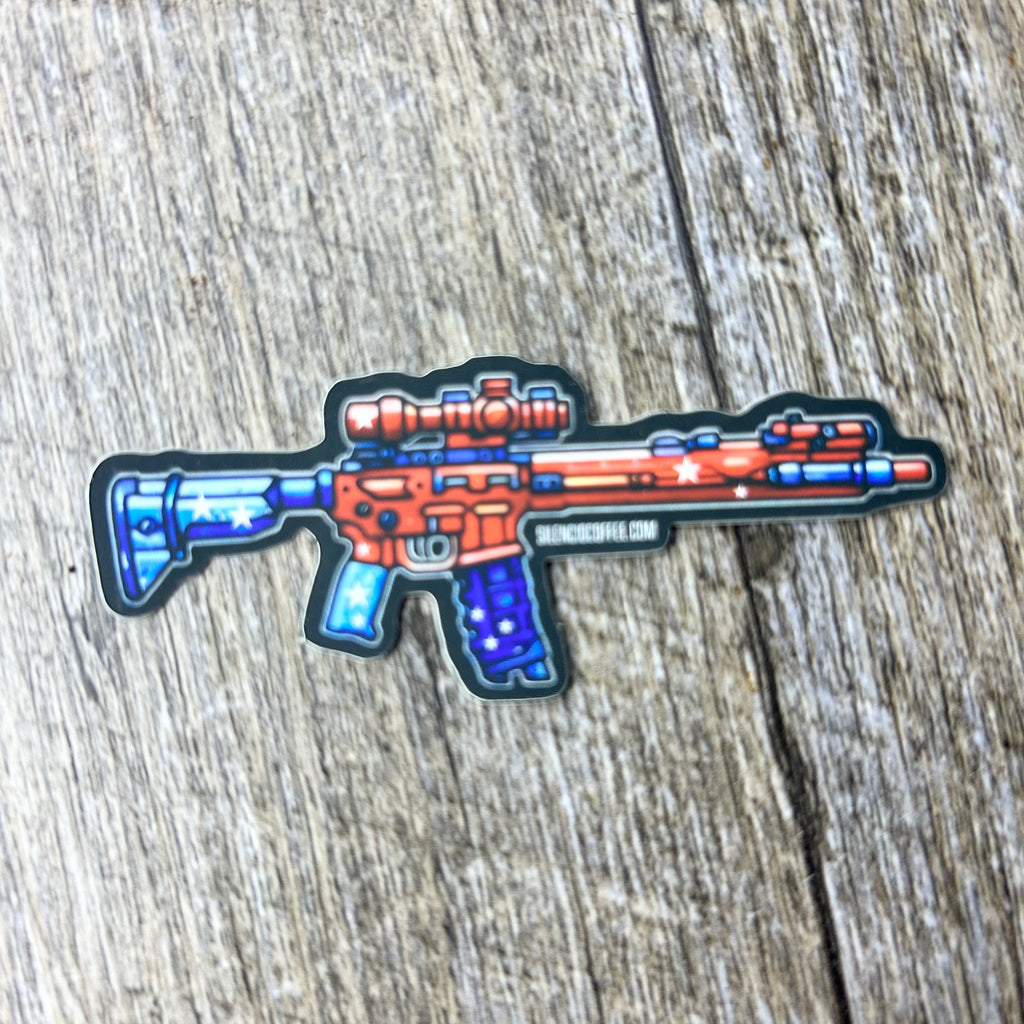 Sticker Red White and Blue