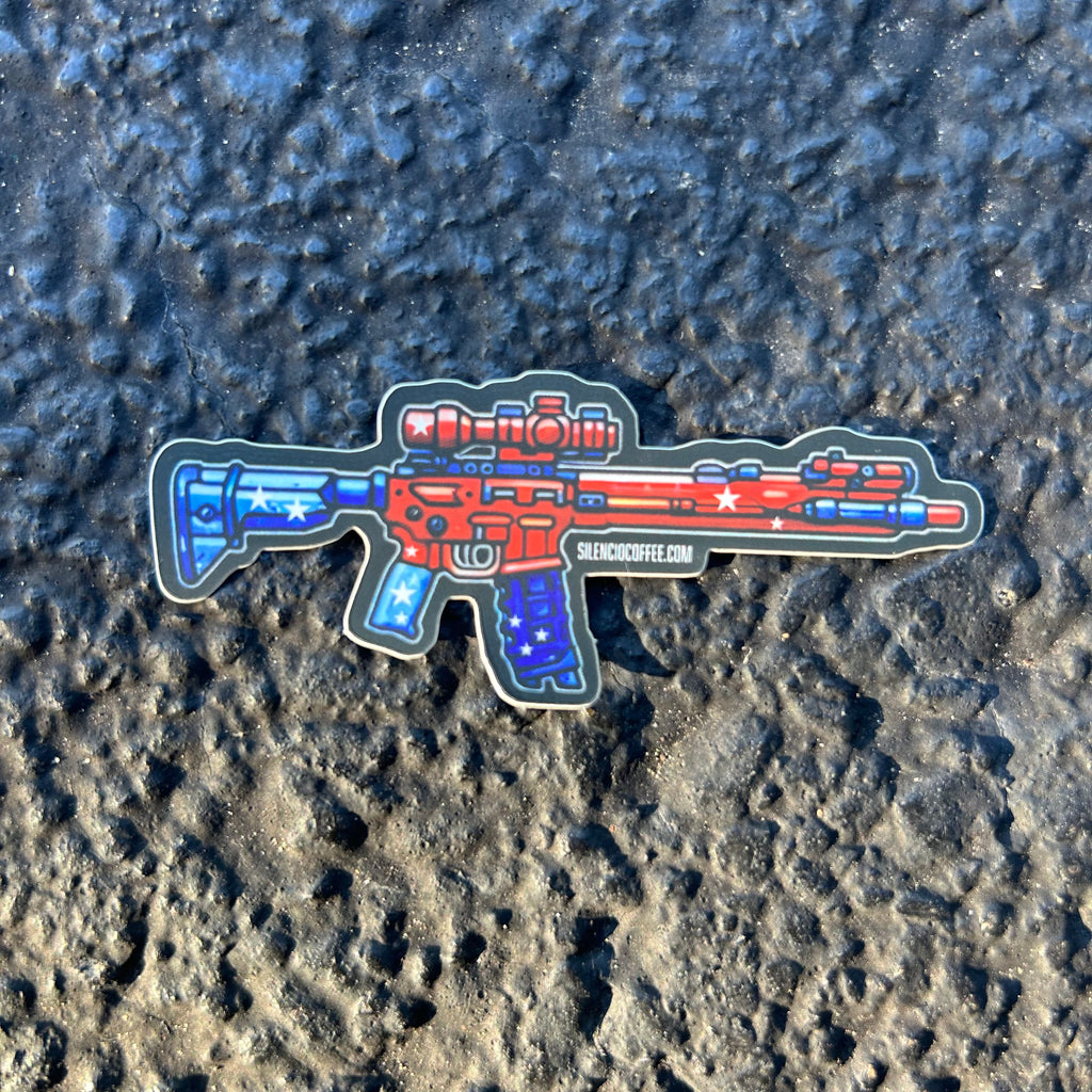 Sticker Red White and Blue