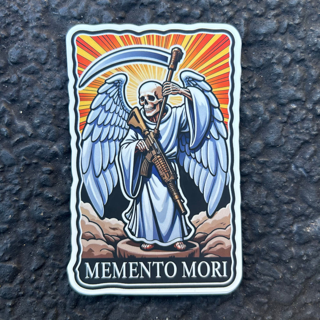Sticker Memento Mori Winged 3.5 x 2.5