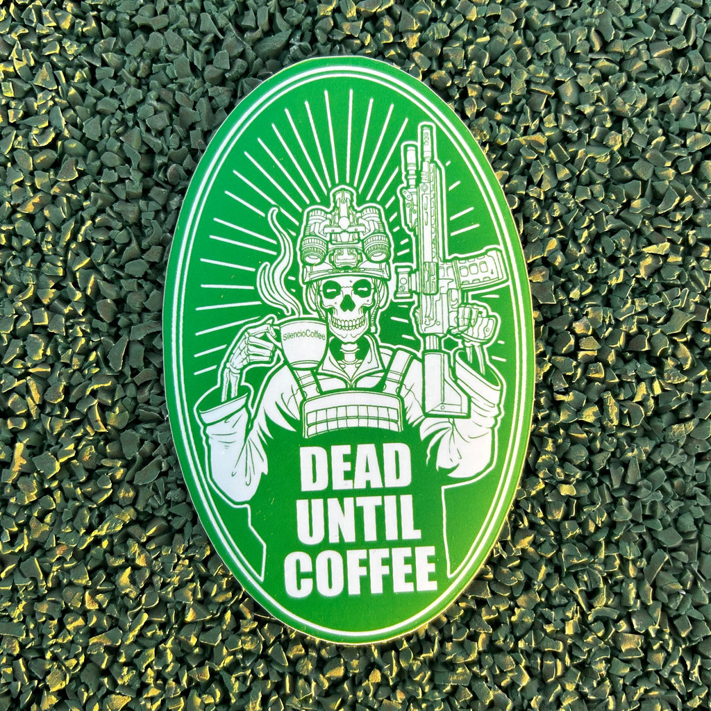Sticker Dead Until Coffee 4"