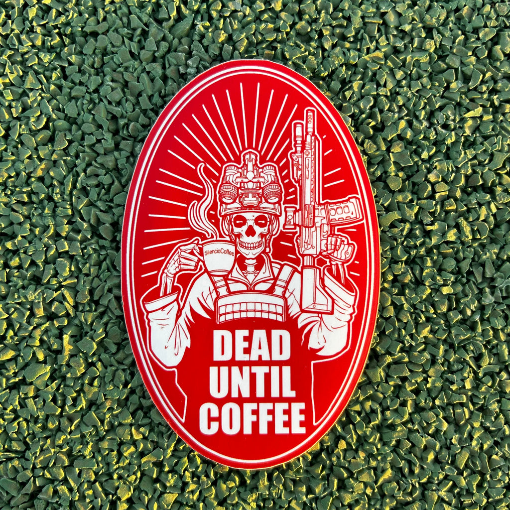 Sticker Dead Until Coffee 4"