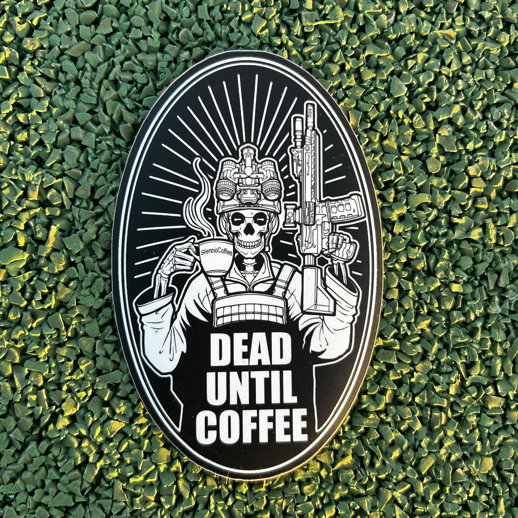 Sticker Dead Until Coffee 4"