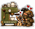 Sticker A LiL Operator and Pup 3" x 2.3"