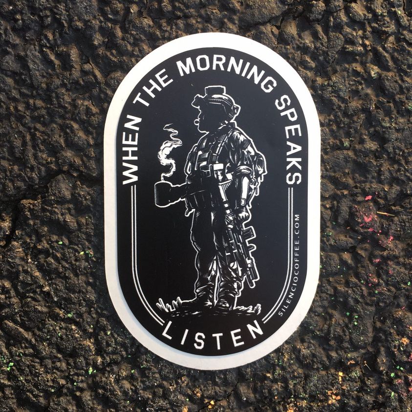 Sticker Morning Speaks 3.5"